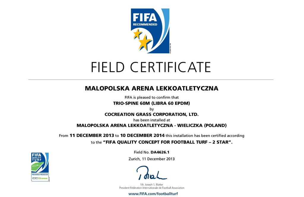 malopolska-arena-lekkoatletyczna-certyfikat